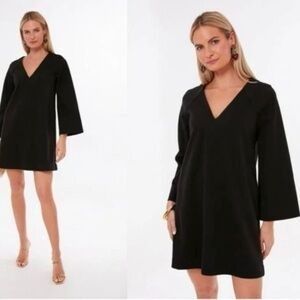 Tuckernuck Pomander Place Black Audrey V-Neckline Mini Cocktail Dress Size Large